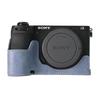 Litchi PU Leather Camera Half Case for Sony A6700 A6400 A6300 A6100 A6000 ZVE10 ZVE10II ZVE10M2 Bottom Opening Cover With Strap