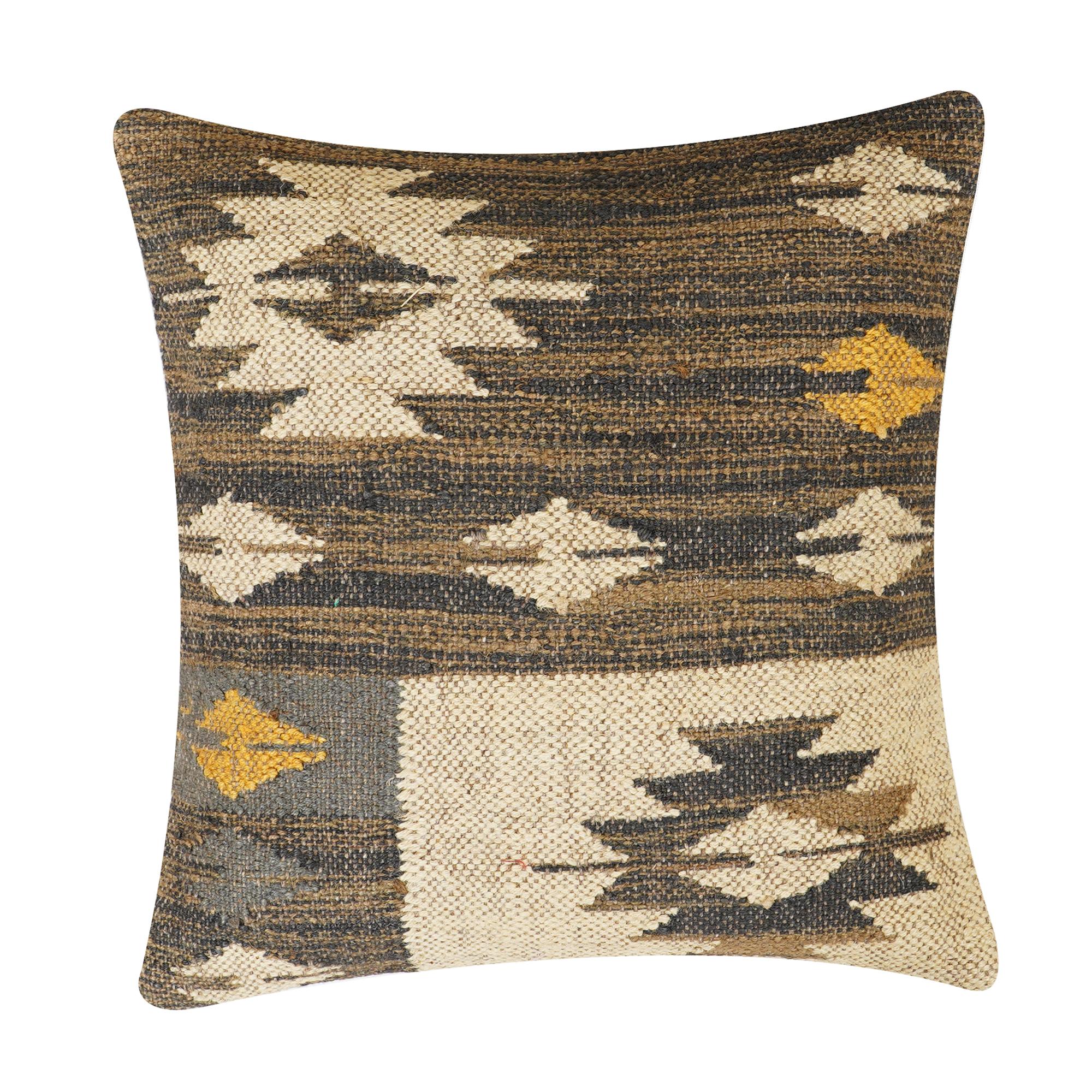 

Вінтажна джутова килимова наволочка – Навахо Південно-західний чохол для подушки, Бохо 18*32 різнокольоровий