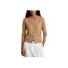 Polo Ralph Lauren Solid Logo Long Sleeve Knit Sweater Women tops Beige 211891672-008
