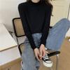 Long Sleeved Knitwear Pullover Women  2022 New Design Sense Small Majority Half High Collar Bottoming Shirt Sweater Female Top