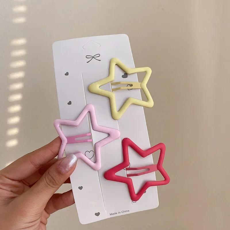 3-teilige koreanische neue große Stern BB Haarnadel Haarspangen für Mädchen Frauen Kinder Geschenk Hochzeitsparty Haarschmuck Neuer Kopfschmuck Frauen