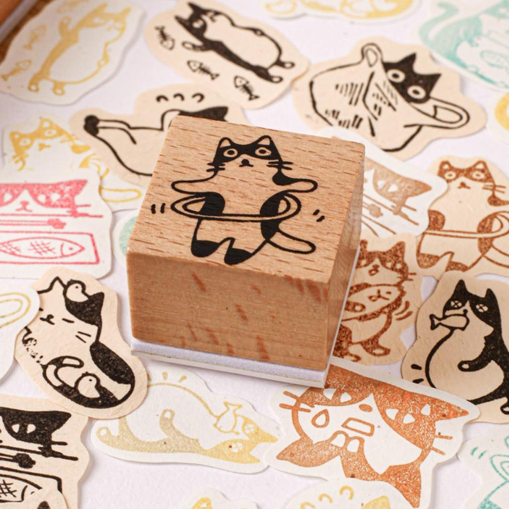 Wooden Cats Stamps Adorable Cats Inspired Wood Stamps For Creative Designs Scrapbooking Stationery And Artistic Projects
