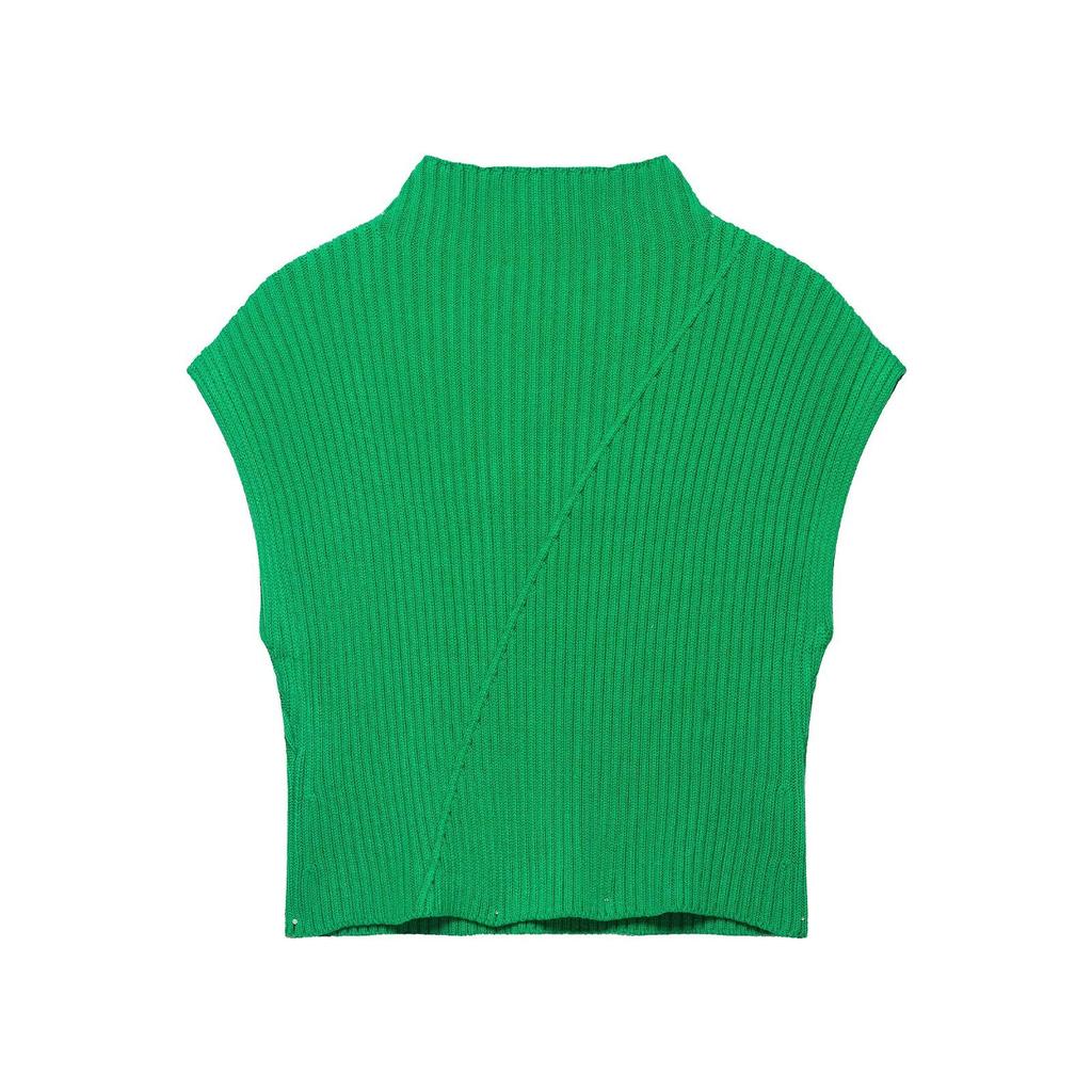 European and American Style, New Women's Clothing, Foreign Style, Fashionable Style, Ribbed Knitted Vest 6771113