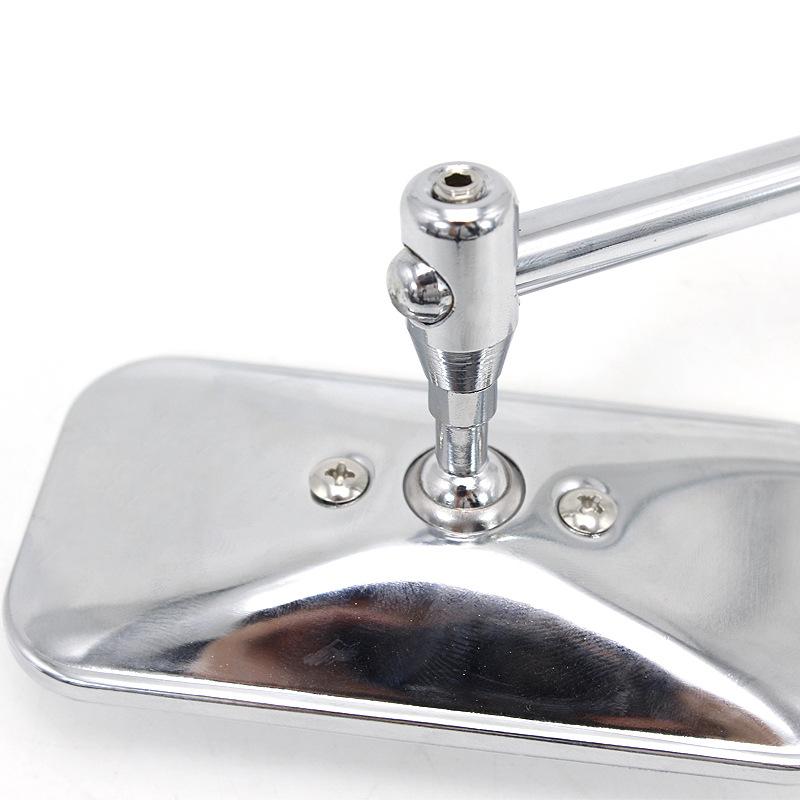 Modified Motorcycle Rearview Mirror Personality Retro Square Mirror Auxiliary Mirror Electric Vehicle Reflector Scooter