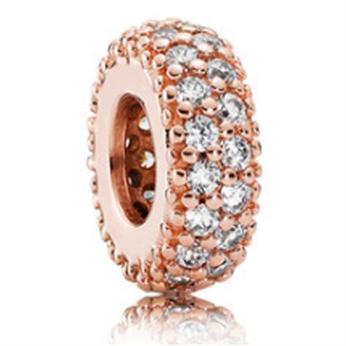 Popular Rose Gold Bracelet, Women'S Beads, Loose Beads, Beaded Pendant, Basic Fixed Buckle, Girlfriend Jewelry