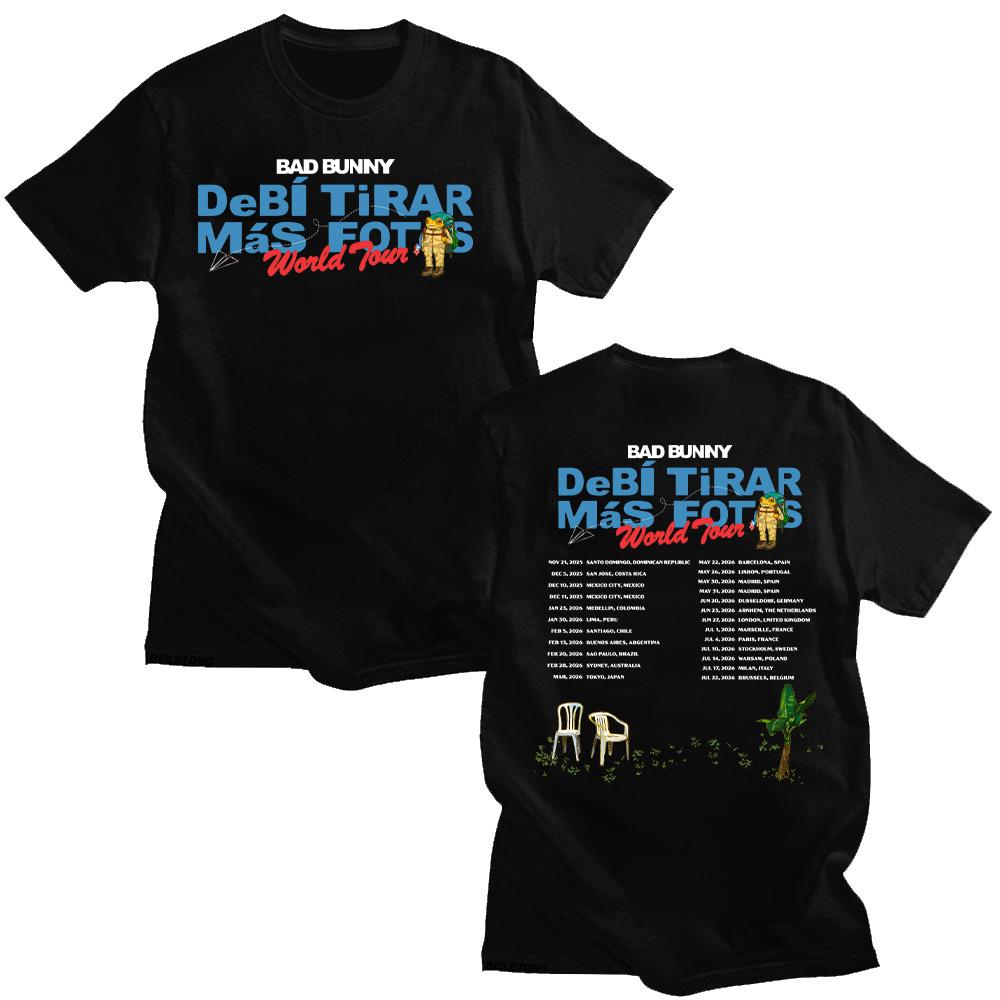 

Bad Bunny DeBí TiRAR MáS FOToS World Tour T-shirt Cotton Short Sleeve Tshirts Unisex Streetwear Bad Bunny Merch Tees New Clothes 4XL