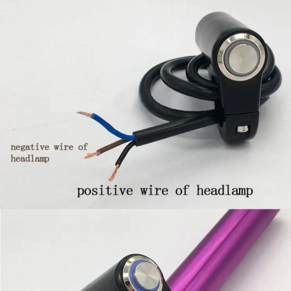 Self-locking Motorcycle Handlebar Switch Aluminum Zinc Zinc Alloy ON/OFF Light Push Button  Motorcycle Tuning