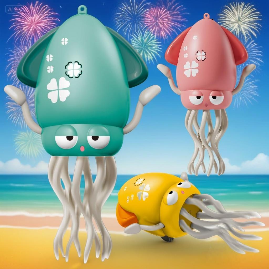 Media Originally from Squid Swinging Squid Obstacle Octopus Automatic USB Educational Toy for Early Safe LED Birthday Gift [Social Trending! Japan]