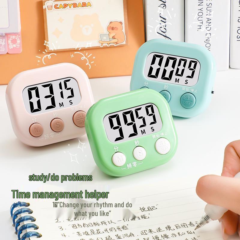 

Удобный для детей магнитный таймер и будильник для экзаменов и обучения Green with Battery, Magnetic