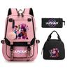 Animation Cartoon Printing Large Capacity Student School Bag Children'S Meal Bag Casual Pencil Bag Three-Piece Set