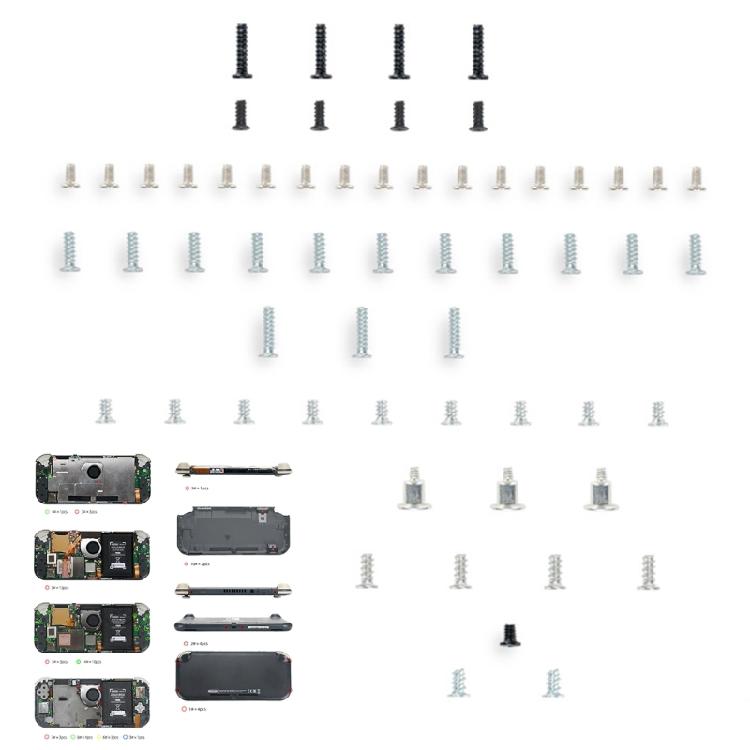 Ersatz-Komplettschraubensatz für NS Lite Gaming-Zubehör Spielkonsolen-Host Reparatur-Schrauben-Kit