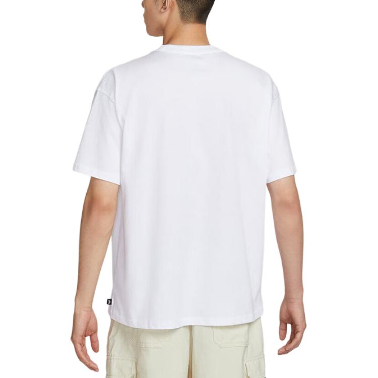 Nike T-shirt Tricoté Manches Courtes Col Rond Dessin Animé Lettres Confortable Doux Hommes Hauts HV1303100