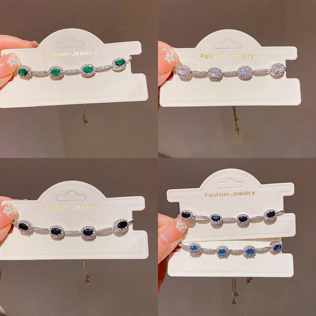 Geometric Zircon Pull Apart Bracelet With Cubic Zirconia For Women Fashion Accessory