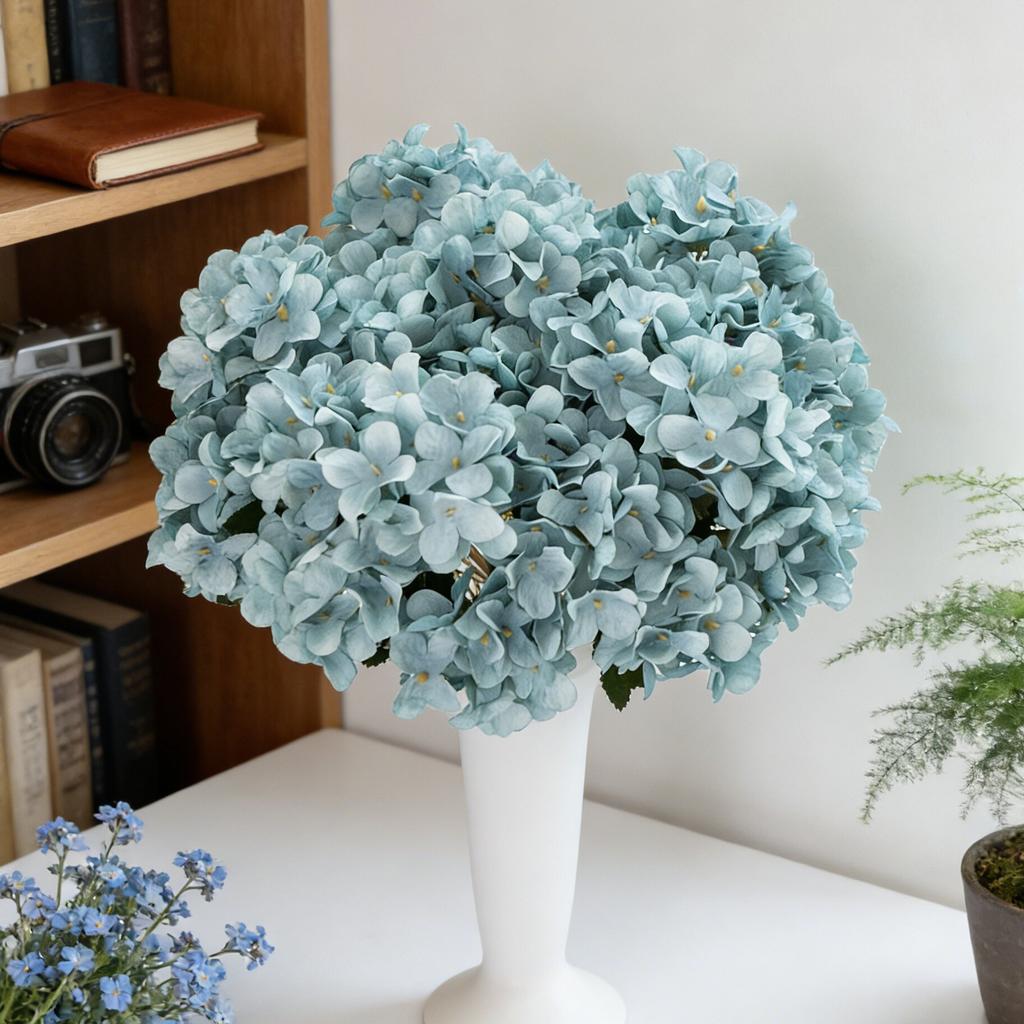 Artificial Flowers Silk Hydrangea Vase Home Room Decora Accessories Wedding Wreath Fake Plants Festival Garland Material Gifts