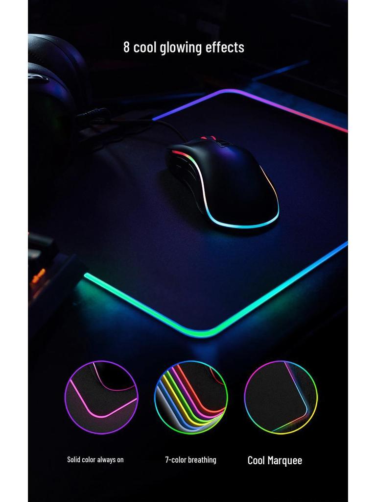 RGB LED Gaming Mouse Pad - Luminous Esports Office Accessory