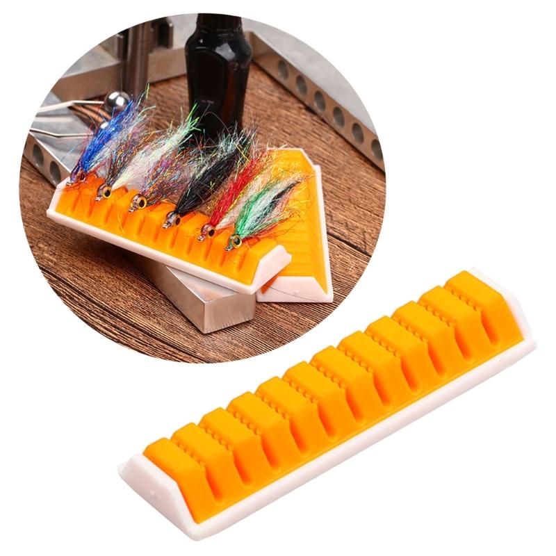 Fly Tying Storage Rack Display Clamps Silicone Organizers Tool for Fly Fishing Protections Fly Prep Station Holder