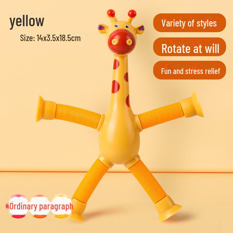 Telescopic Giraffe Toy with Suction Cup - Versatile Decompression Toy for Creative Play