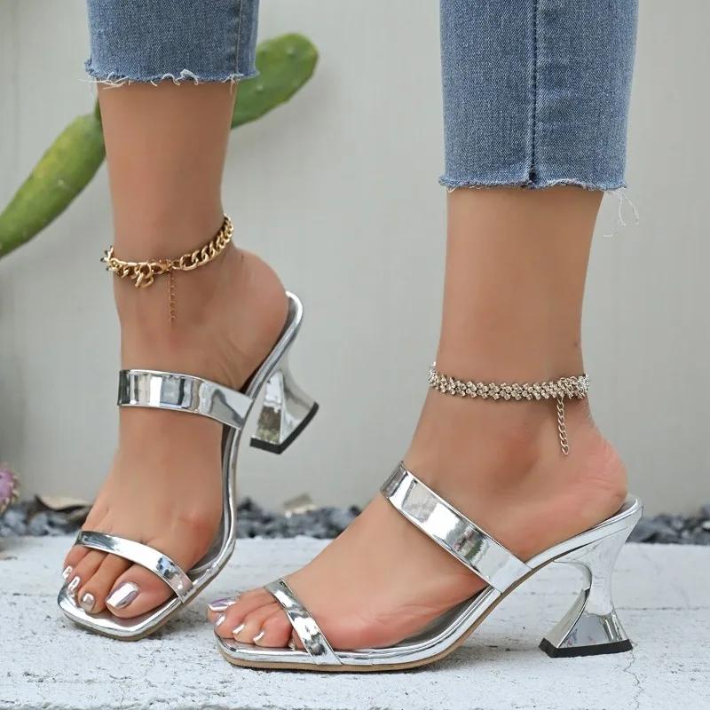 2025 Ladies Shoes Open Toe Women's Slippers Outdoor Summer Plus Size Square Toe Best Seller Comfortable Shoes for Women