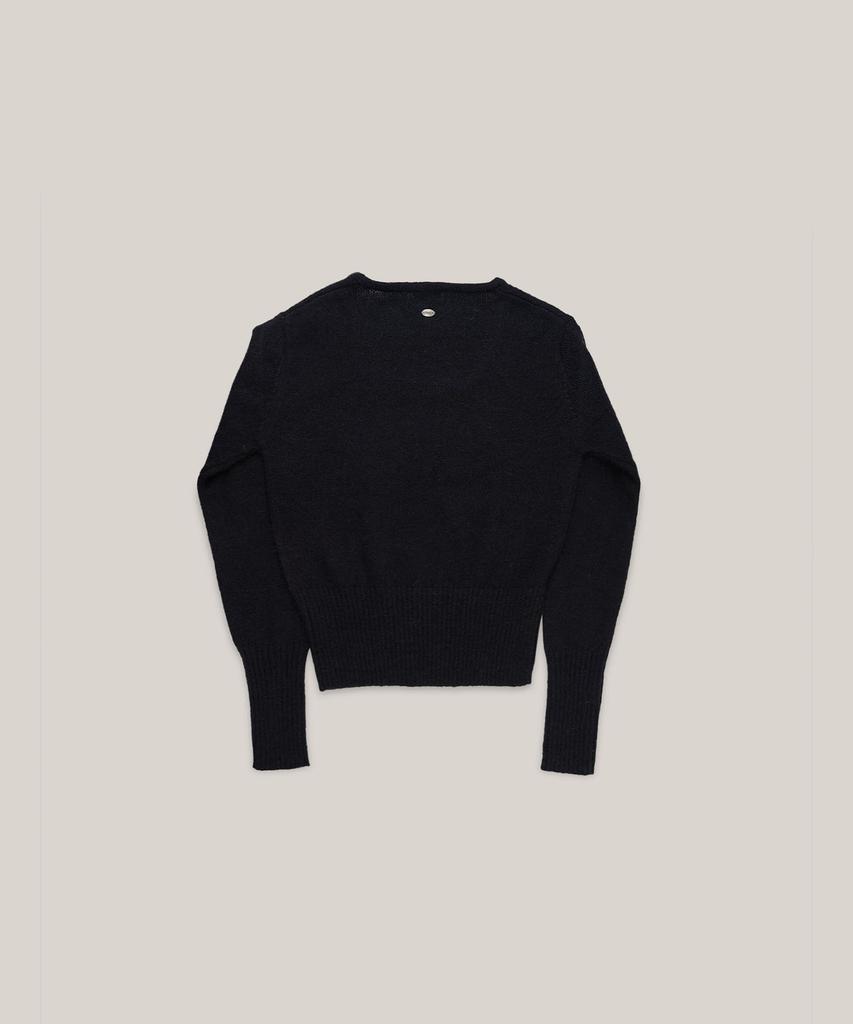 OURO Squared Neck Wool Knit [ Black ]