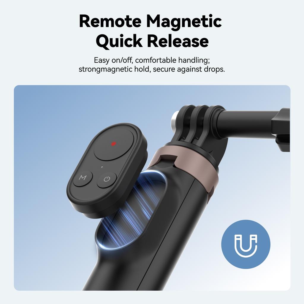 TELESIN Remote Control Wireless Bluetooth Selfie Stick Tripod For DJI OSMO Action 4 5pro 6 360 Gopro 9 10 11 12 13 Smartphone