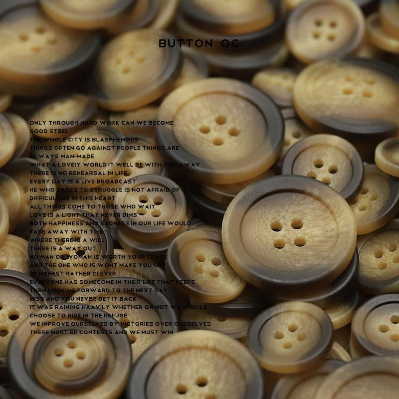 Resin Button Four-Eye Blazer Double-Sided Nippi Coat Buttons Trench Coat Cardigan Clothing Accessories Buttons
