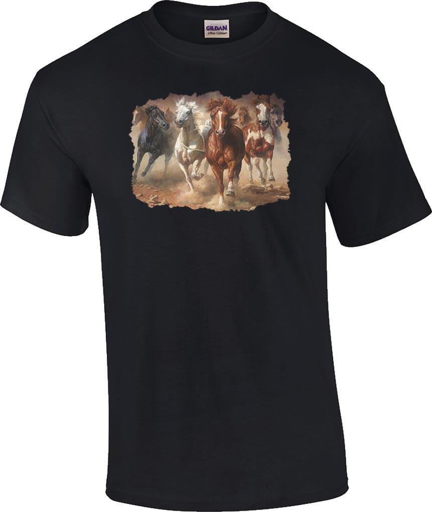 The Power of Freedom Horses Running Horse T-Shirt XXXL