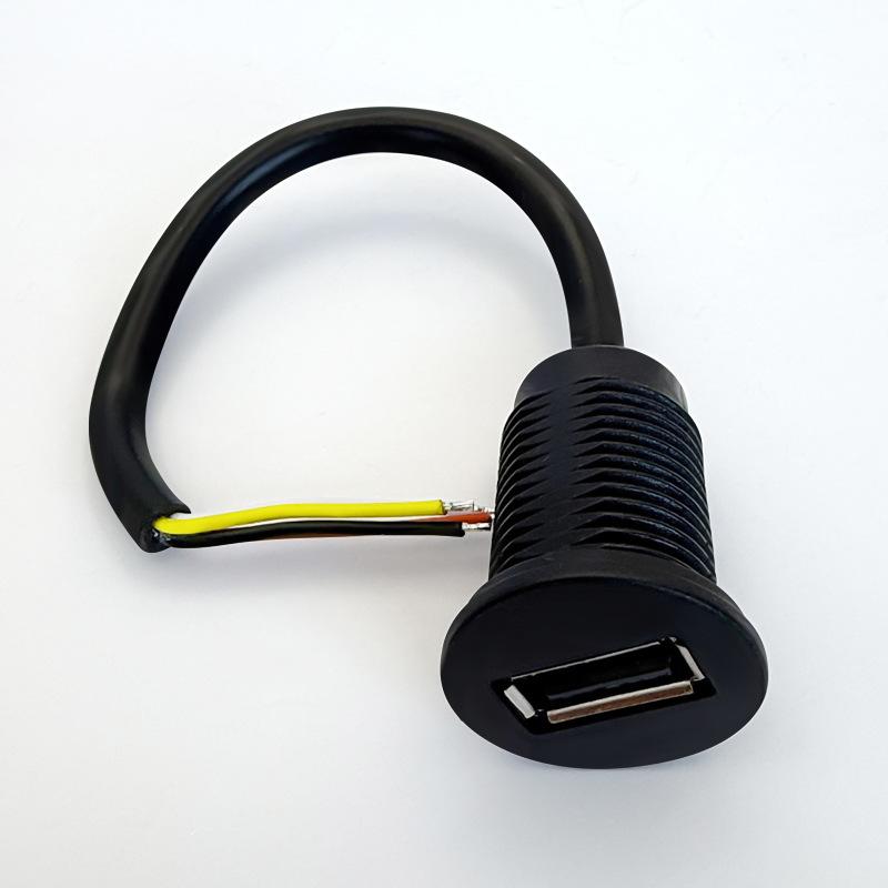 Usb With Screw Female Socket Fast Charging Connector Adapter For Car Ship Motorcycle Data Transmission Extension Cable