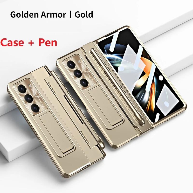 Slim Hard Case for Samsung Galaxy Z Fold 6 5 4 3 Stand Hinge Protective Film Cover Pen Holder Foldable
