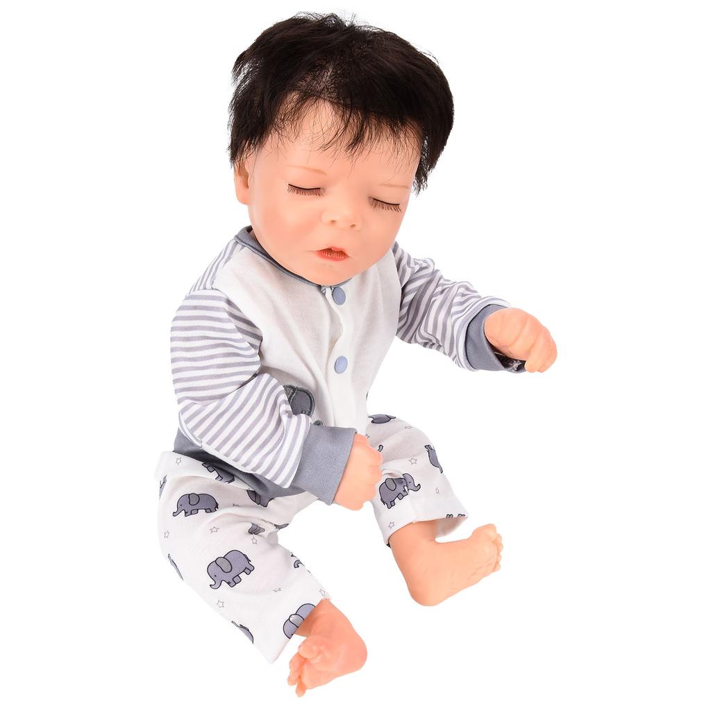 Reborn Infant Doll 18 Inch Lifelike Vivid Cute Newborn Baby Boy Doll with Clothes Pacifier Gift