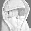 European and American style autumn and winter casual fashion men's and women's double hat and double pocket design with printed hoodie