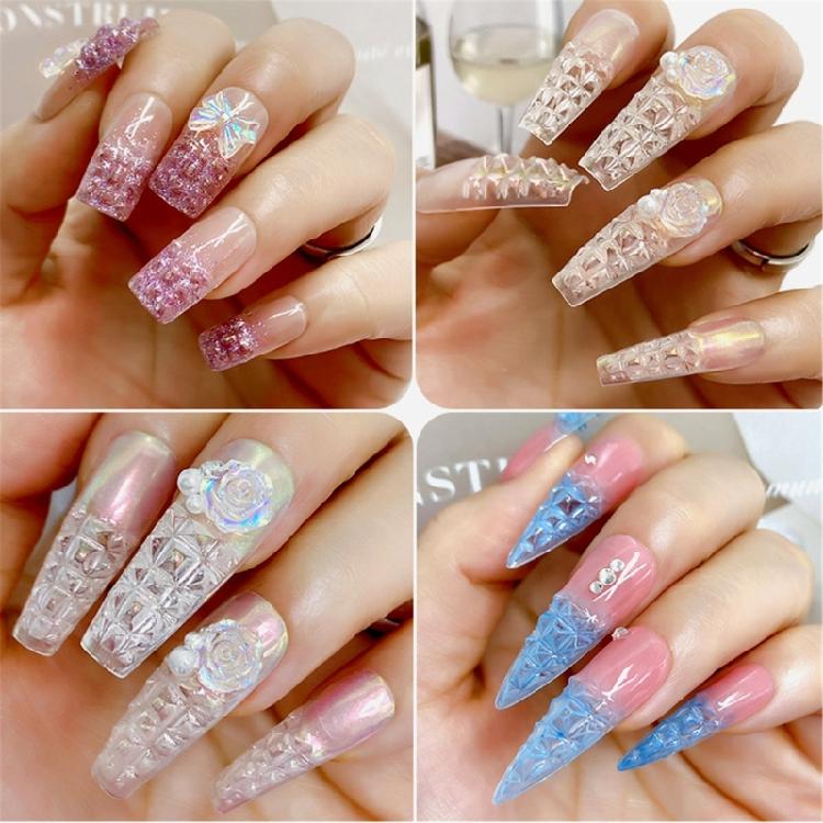 Clear Square Nail Tips for Acrylic Nails Long Nails Art Full Cover Easy To Apply
