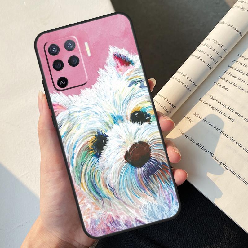 Westie Dog Case For Oppo A80 A60 A40 A78 A38 A18 A98 A58 A96 A76 A16 A94 A74 A54 A15 A17 A57 A77 A5 Pro