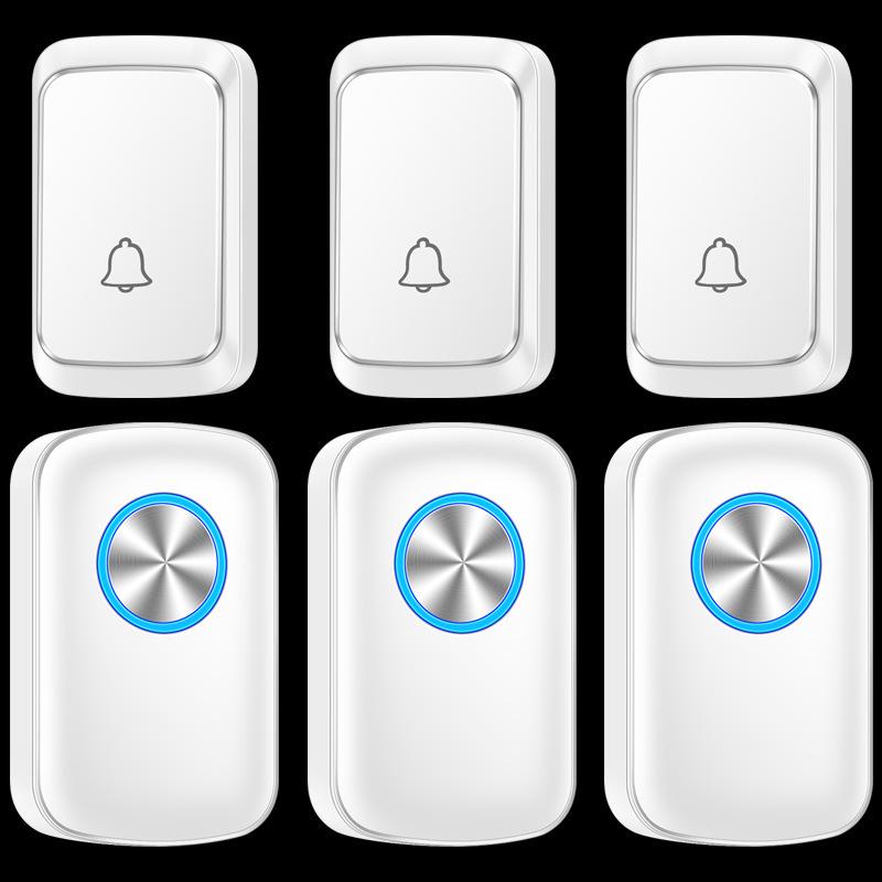 Battery & DC Powered Wireless Doorbell for Home, No Plug-in Needed, Supports Three Callers. Wireless Doorbell белый