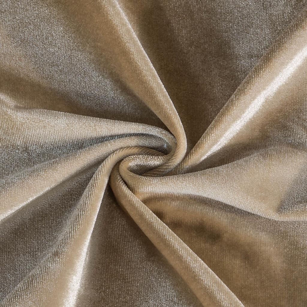 Stretch Velvet Covers Universal Stool Wedding Rome Decor Khaki