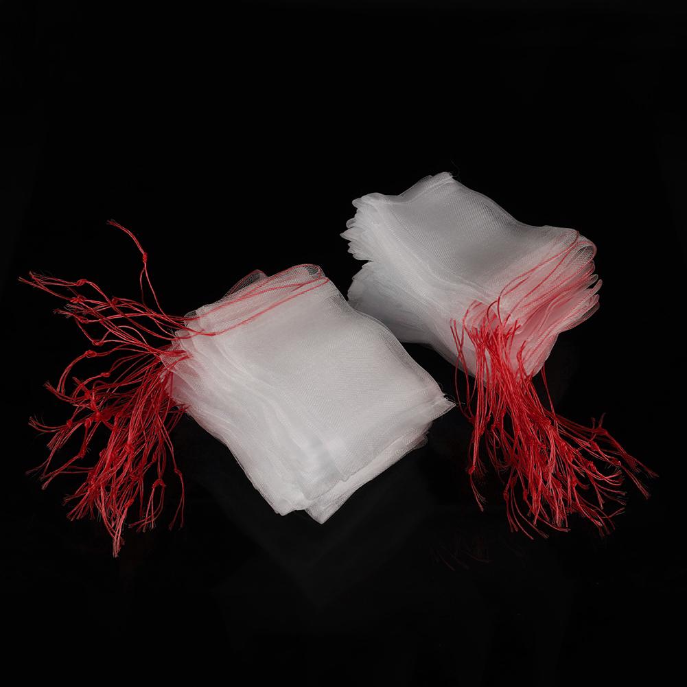 100pcs Plant Fruit   Bags,   Nylon Mesh Drawstring Bags for Tomatoes Grapes Apples, with Ventilated Design To Keep Out Birds