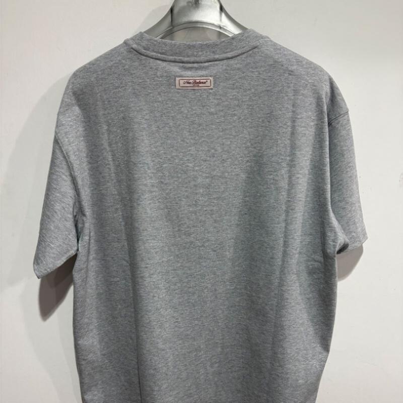 New Balance Uni Heritage Short Sleeve Tee Nbnef21463 Melange Gray