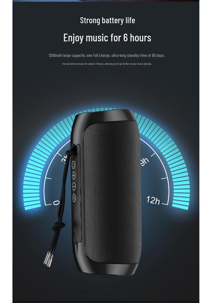 TG117 Portable Bluetooth Subwoofer Speaker: Wireless Mini Outdoor Speaker with TWS and Card Slot.