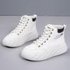 2025 new spring and autumn high-top fashion women's little white shoes platform heightening casual shoes non-slip student board shoes