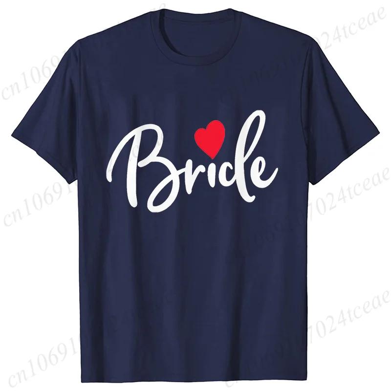 Team Bride Squad T-shirt Bridal Wedding Tops Bachelorette Farewell Party Tees Women EVJF Blouses Bridesmaid Aesthetic Clothing