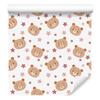 Bear White, Cream and Peach Wallpaper for Living Room and Bedroom 50x1000
