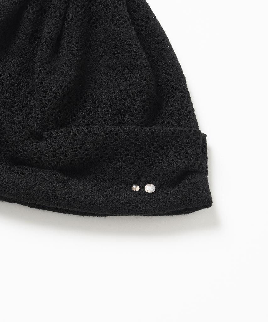 MILLO WOMEN Pointel Symbol Beanie [Black]