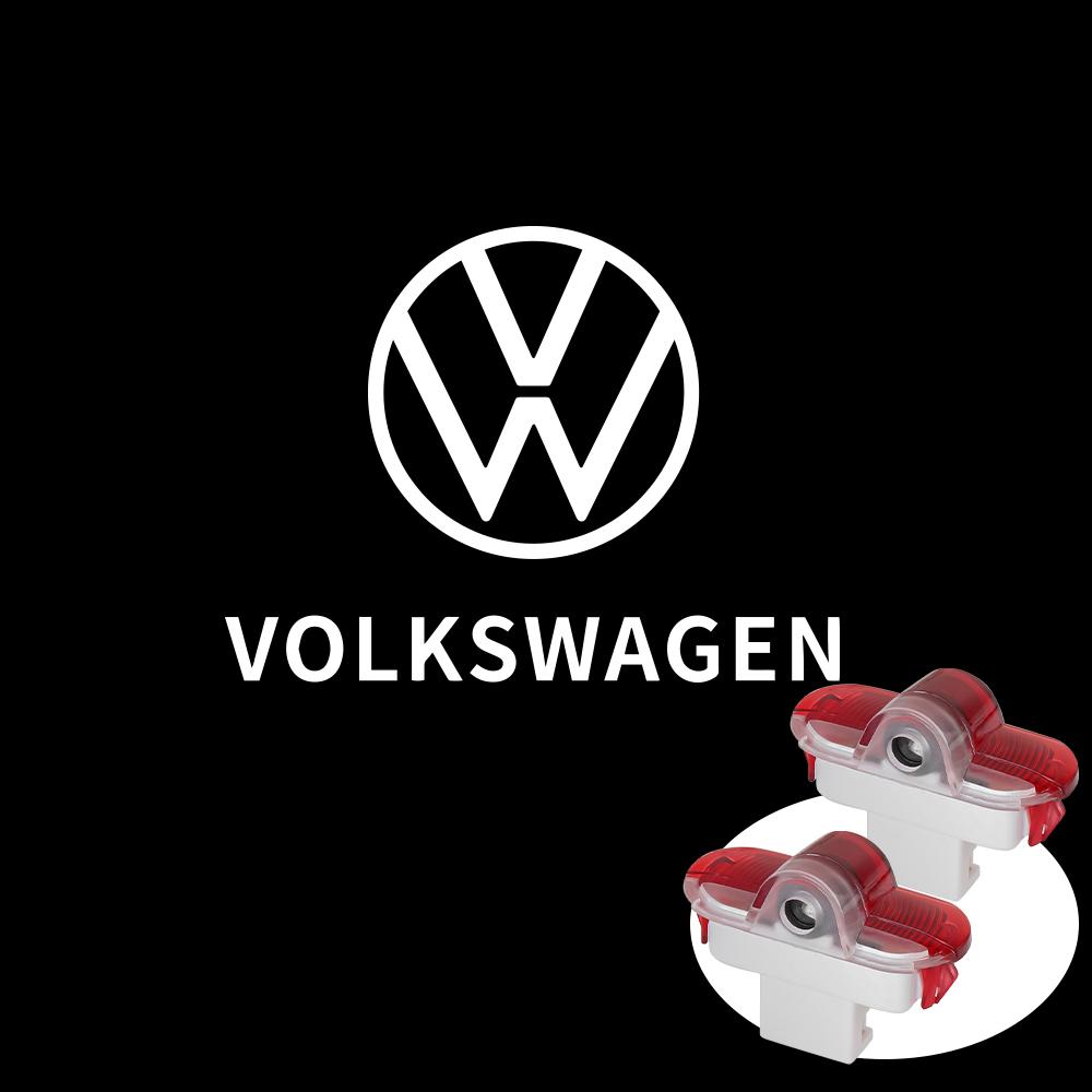 4 Stück Auto Tür Willkommensleuchte LED Kabellos Laser Projektor Logo Nachtlicht für Volkswagen VW Lavida Touran Caddy Käfer Golf Bora