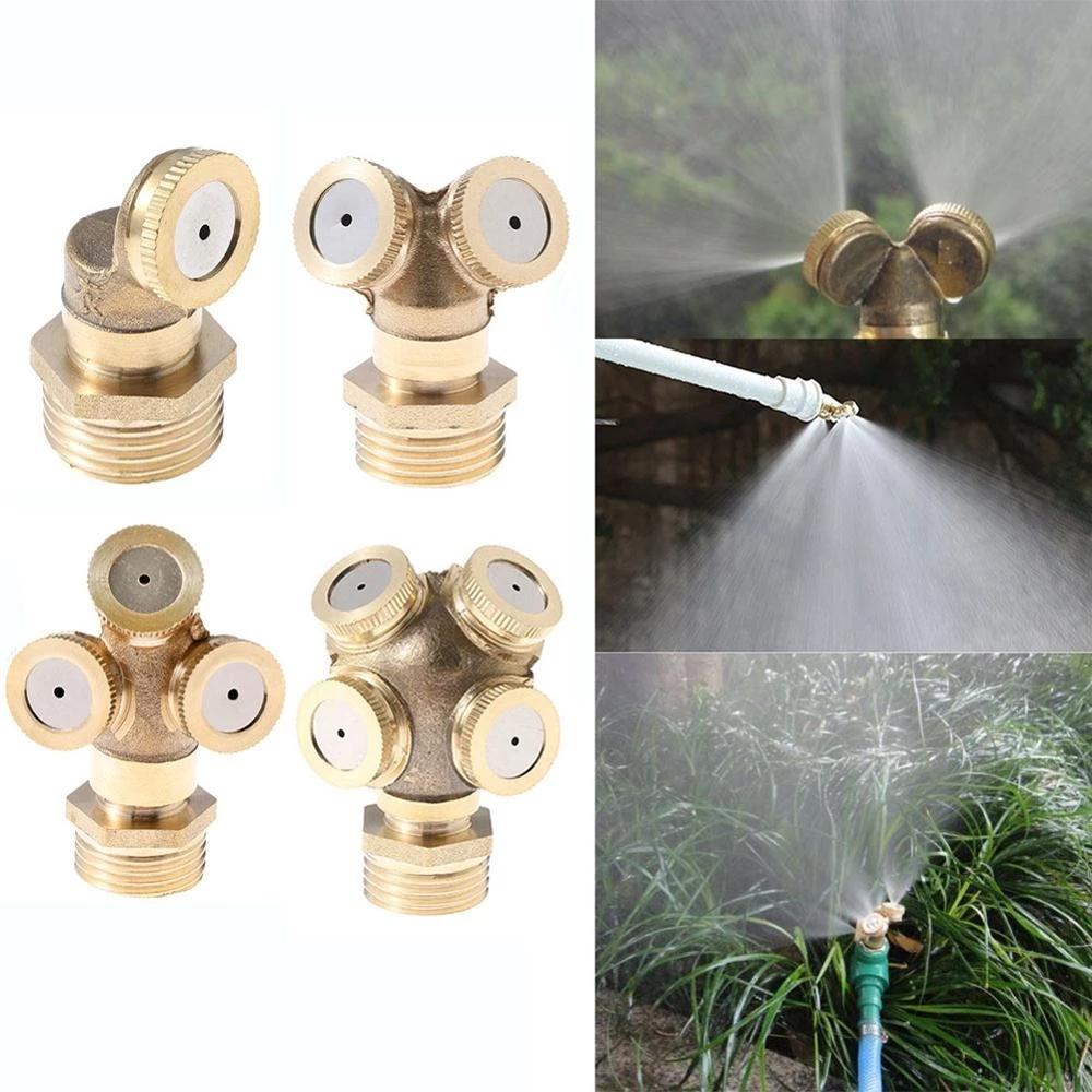 Ugello Nebulizzatore da 1/2" Ottone Atomizzatore Raccordo Spray Connettore Tubo Nebulizzatore Irrigatore Acqua Regolabile per Giardino Prato Irrigazione