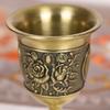 Vintage Shot Glass, Metal Relief Rose Goblet, European Portable Mini Vodka Cup,Delicacy Home Living Room Decoration Gift, 1pcs