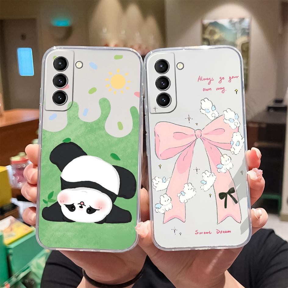 Back Cover For Samsung S21 S22 S23 Ultra Plus S6 S7 S9 Edge Bumper Case Screen Protector Luxury Graffiti Butterfly Silicone Soft TPU Transparent Shell