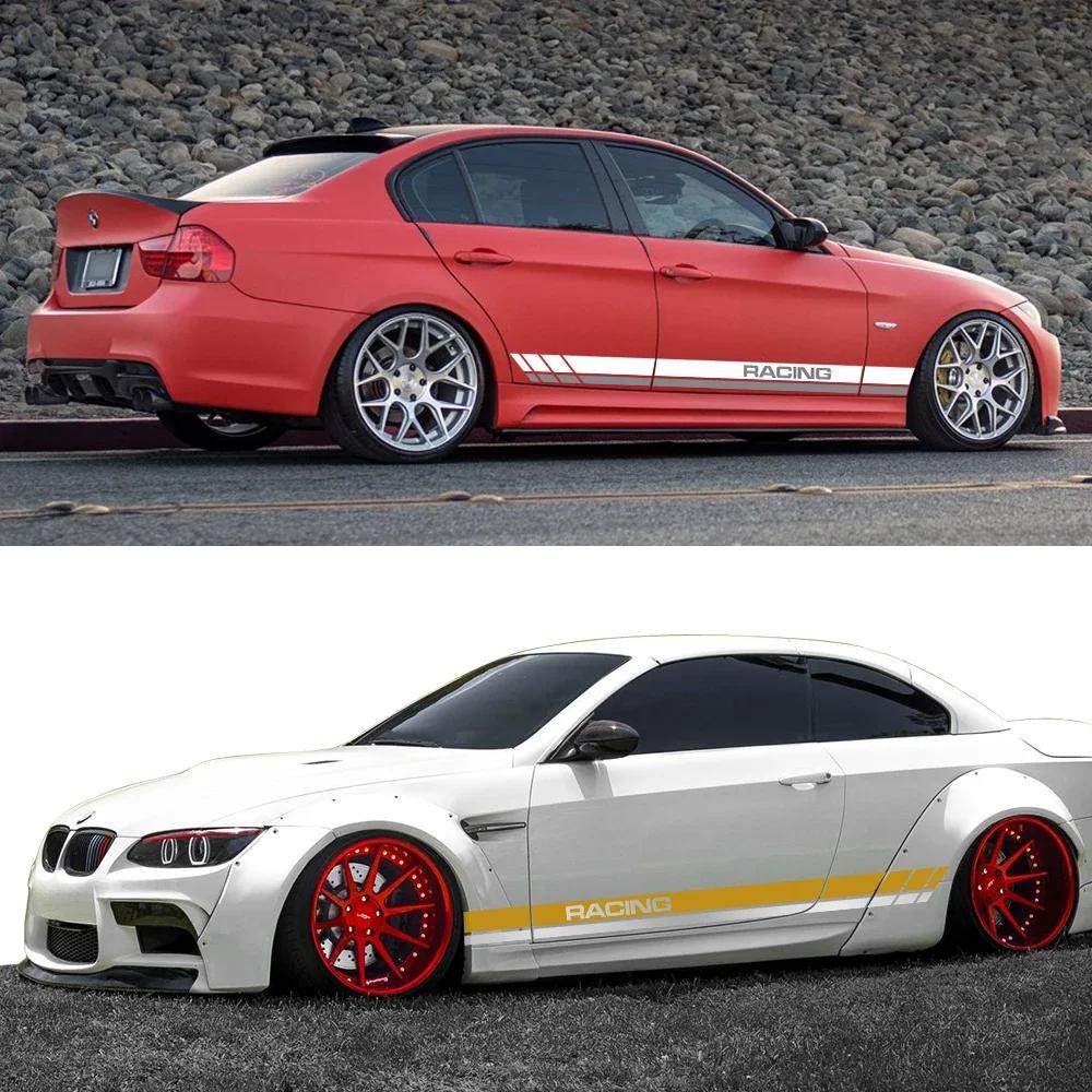 2 ks Samolepky na auto závodní pruhy Vinylové obtisky Vnější doplňky Pro BMW řady 3 E46 E90 F30 E30 E36 M3 E92 F31 G20 E93 F34 G28
