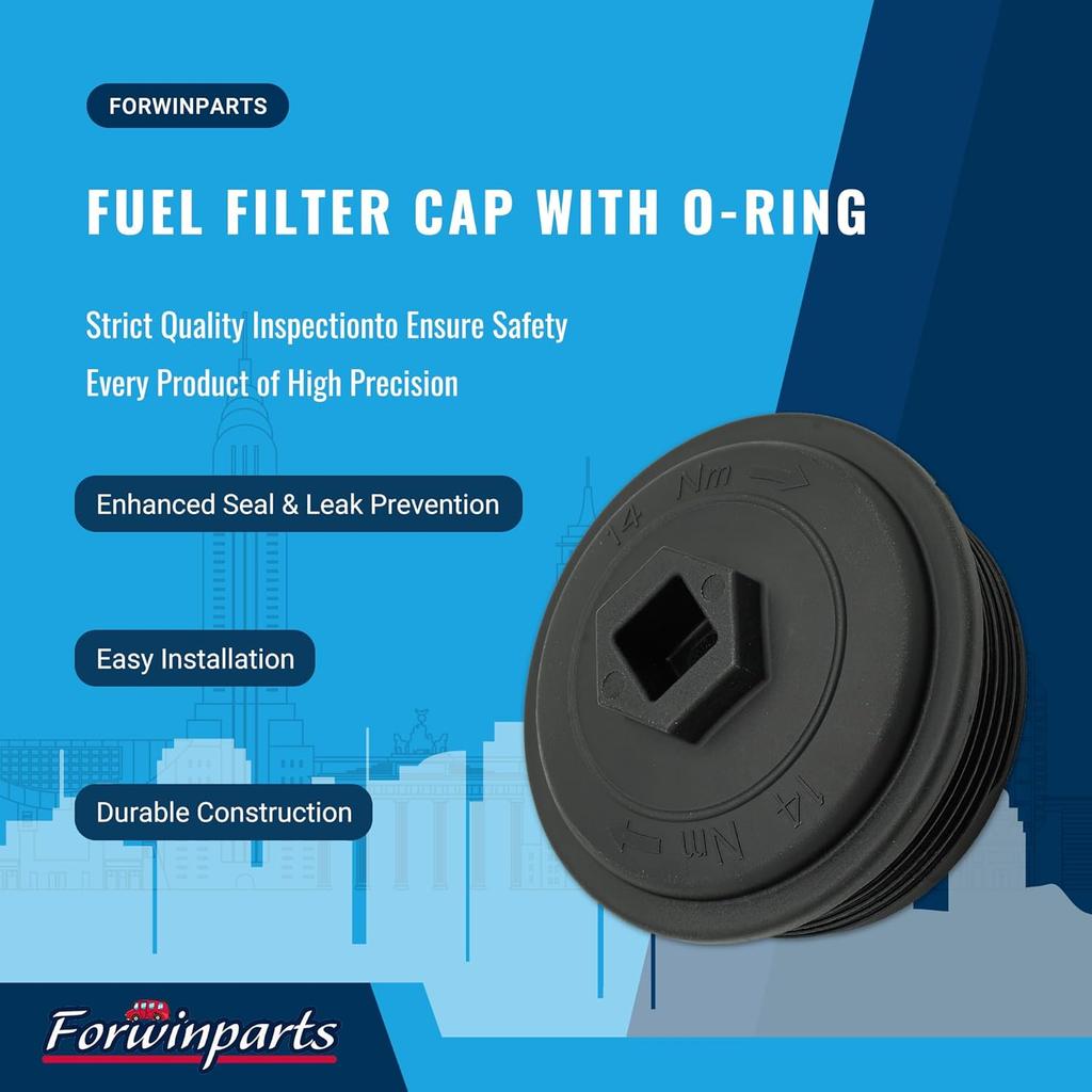 904-209 Fuel Filter Cap With O-ring for 2003-2010 Ford F250 F350 F450 F550 E350 Super Duty Excursion 6.0L 7.3L Diesel 3C3Z9G270AA