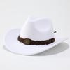 European and American men and women couple hats woolen western cowboy top hat trendy new minority woolen hat