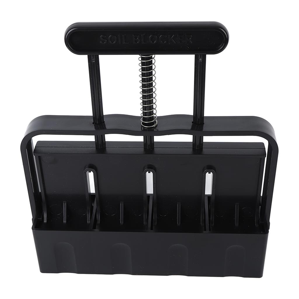 Soil Block Maker with Comfortable Handel ABS 4 Cell Soil Blocking Tool for Seed Starting Germination
