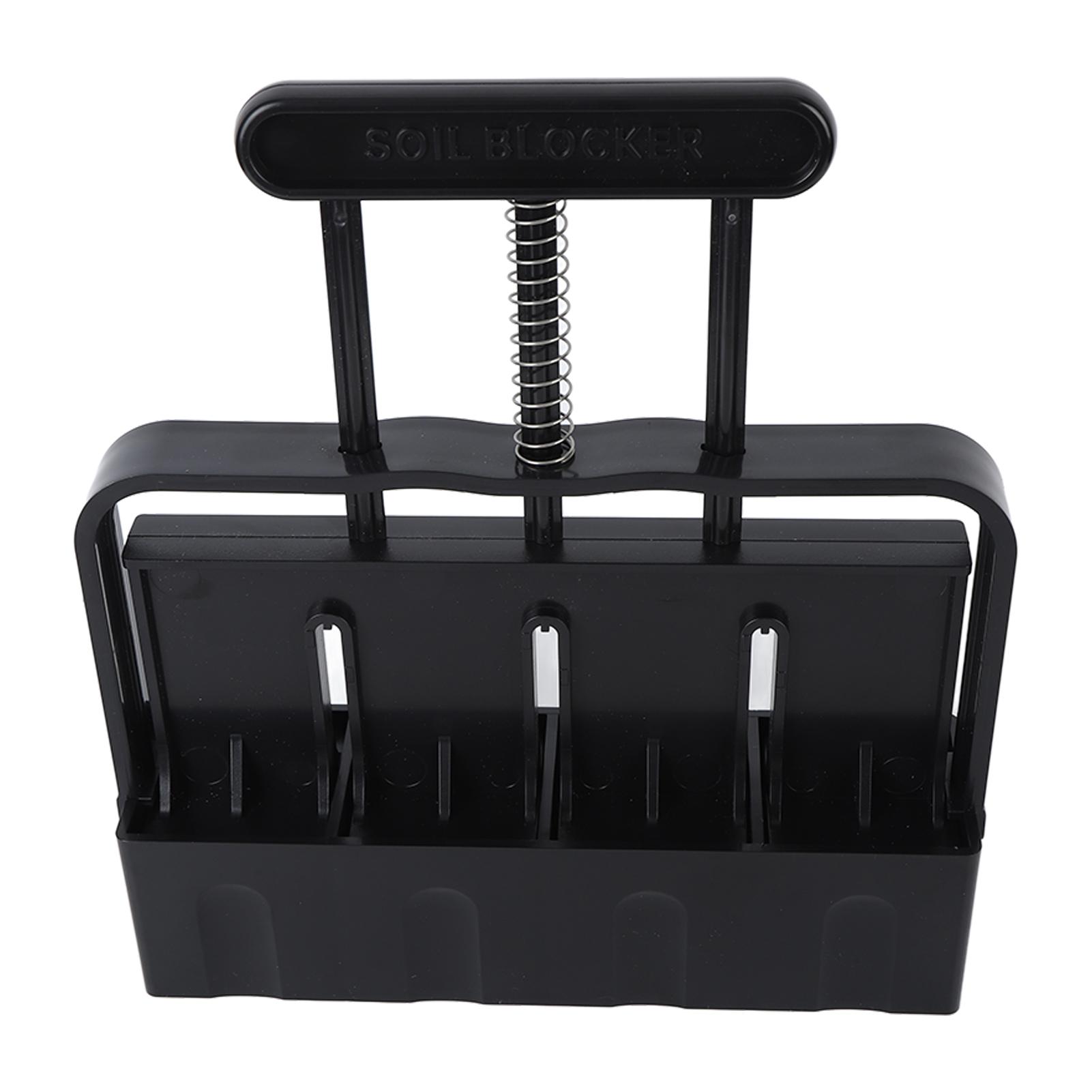 Soil Block Maker with Comfortable Handel ABS 4 Cell Soil Blocking Tool for Seed Starting Germination